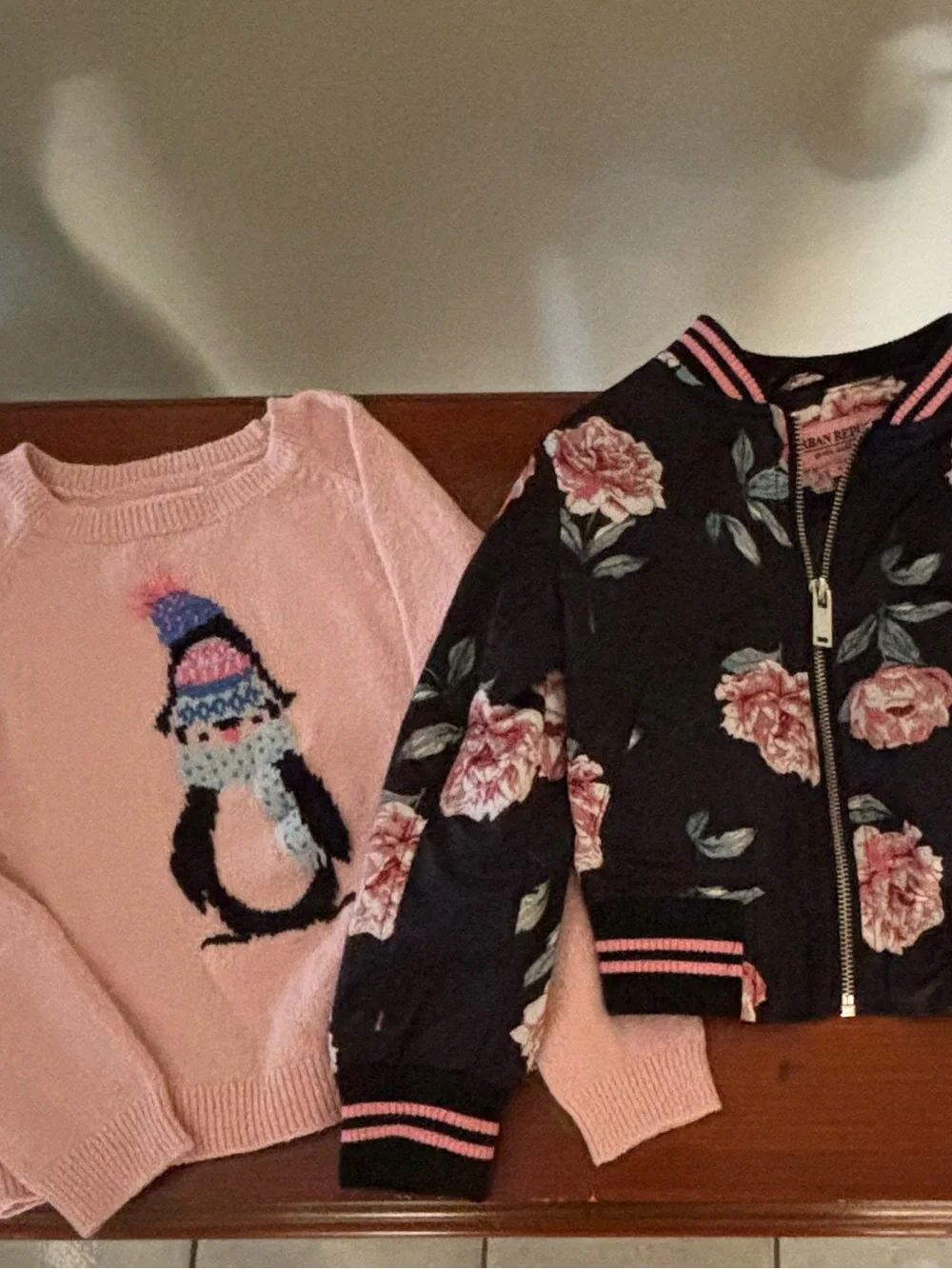 Girls 2-Pc Fall Set: Urban Republic Floral Bomber (4) & Tucker+Tate Sweater (5)